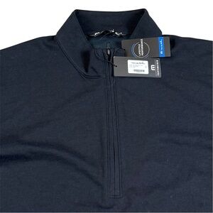 Travis Mathew Coveside Quarter Zip Golf Logo Pullover Preppy Black Men’s XL NWT